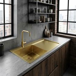 pure-sink-exclusivo-small-gold-sink-with-drainer-left-hand-tap-78x52cm